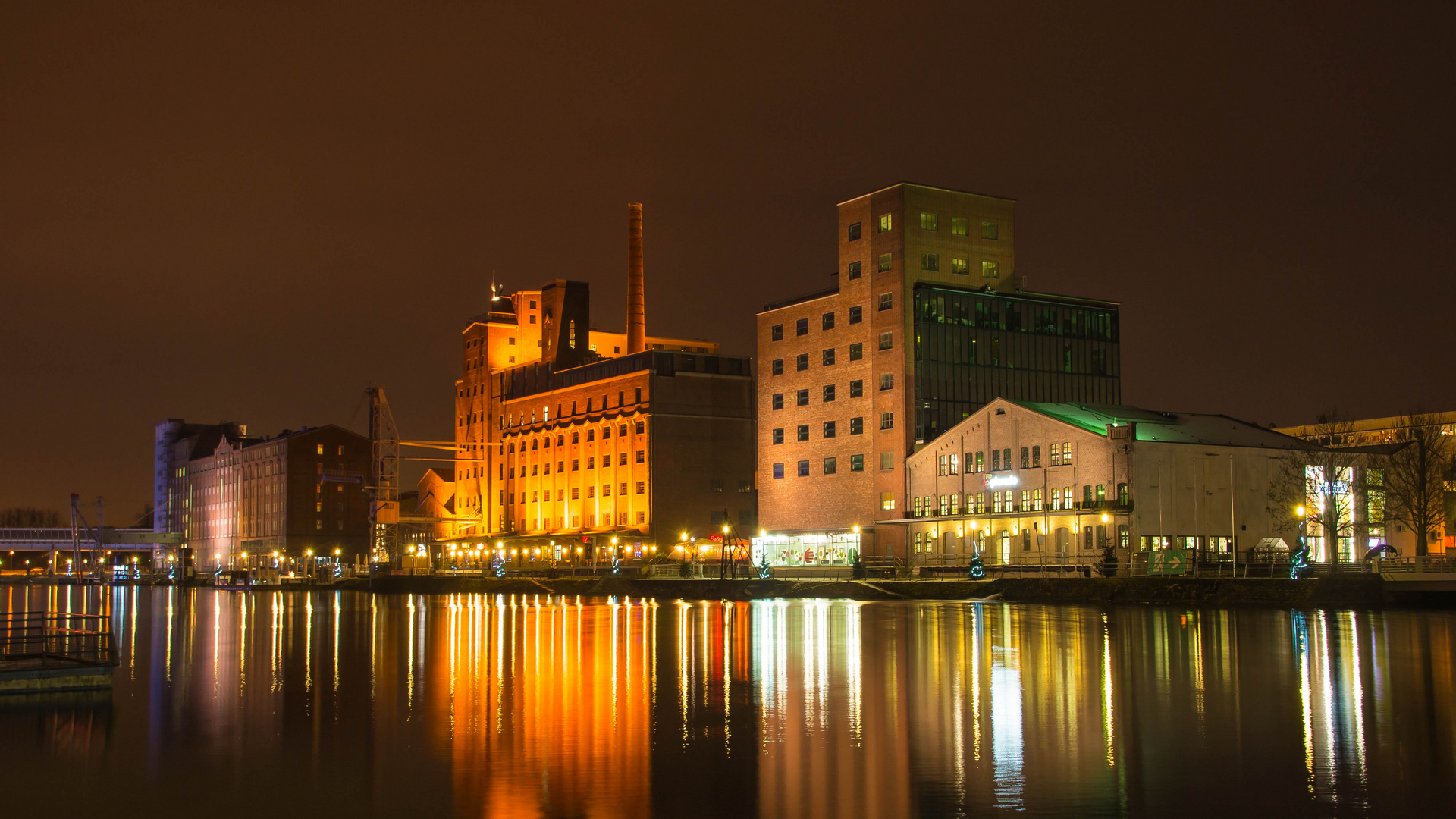 Winternacht im Innenhafen