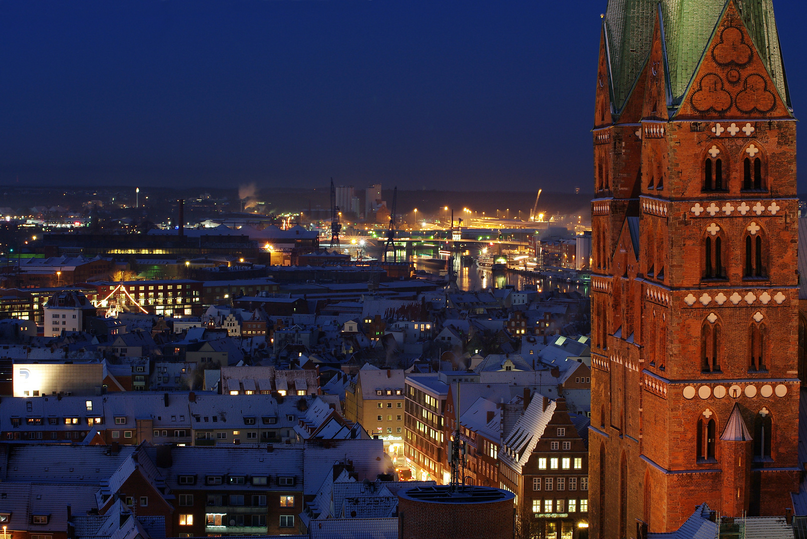 Winternacht in der alten Hansestadt