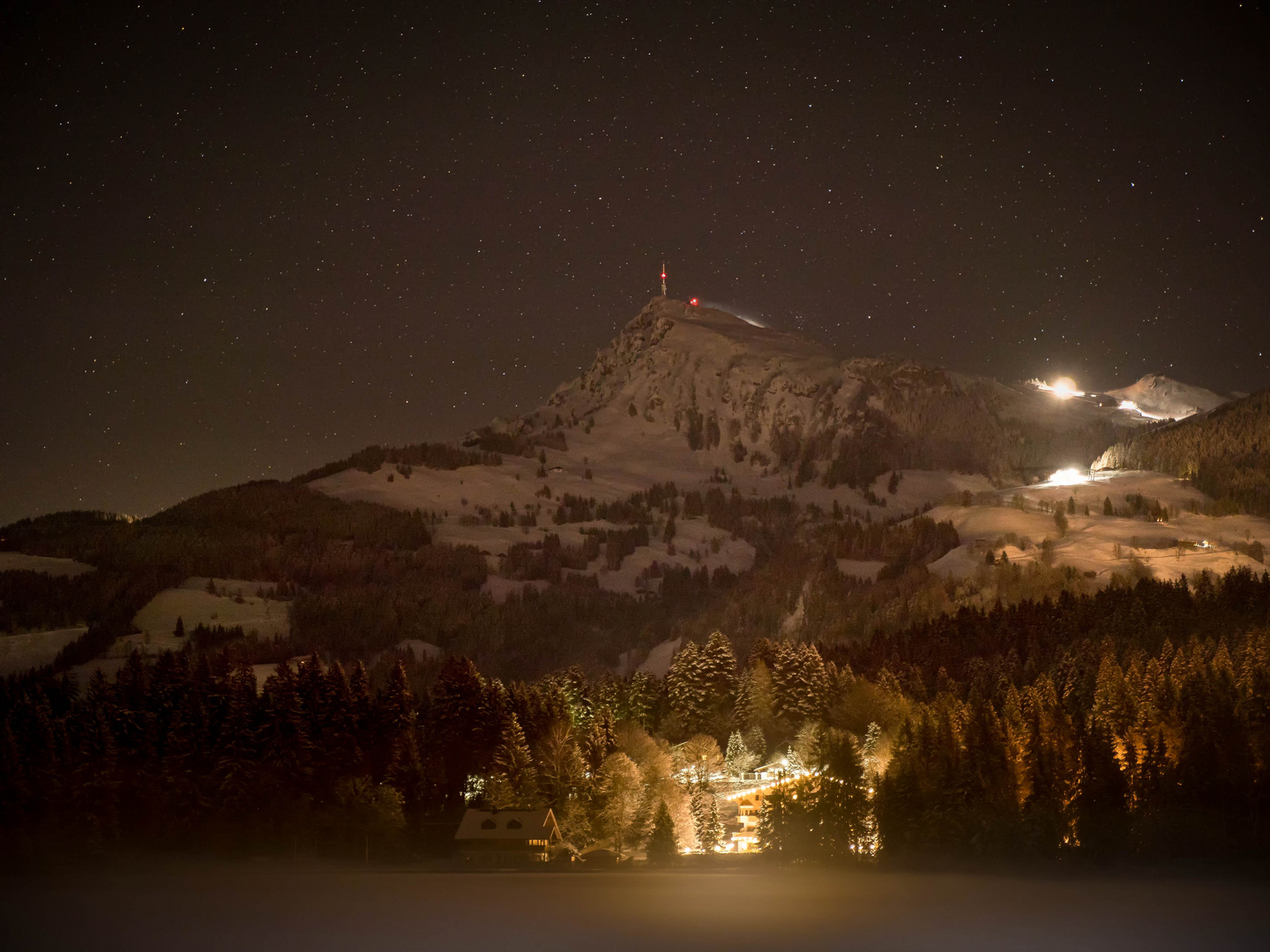 Winternacht in Kitzbühel