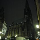 Winternacht in Münster mit Lambertikirche