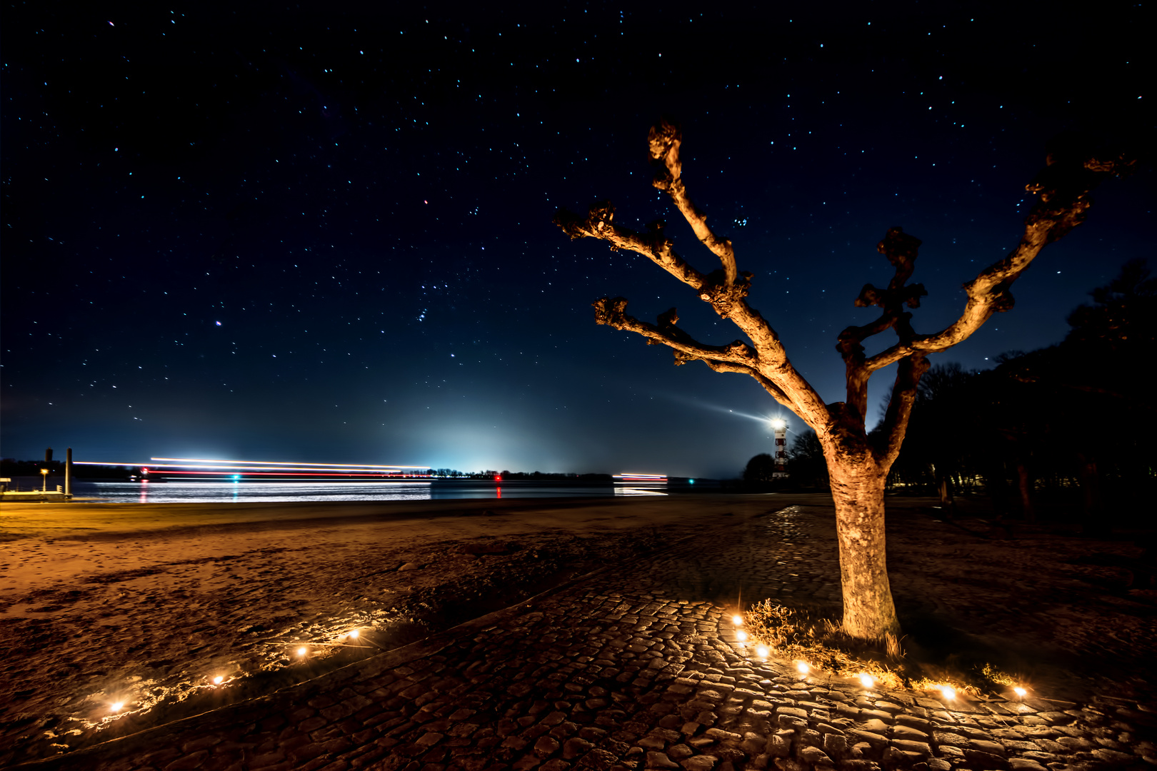 Winternacht in Wittenbergen