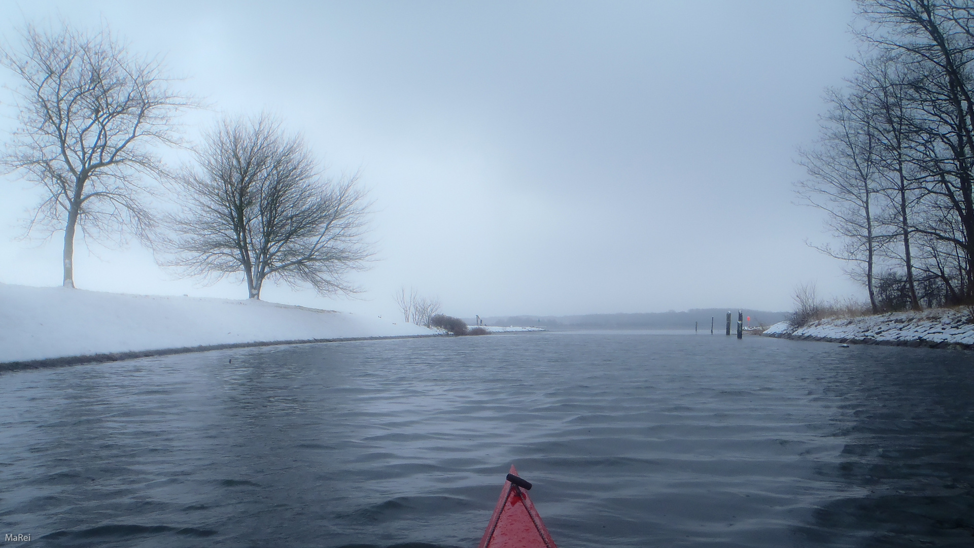 Winterpaddeln auf dem Bodden