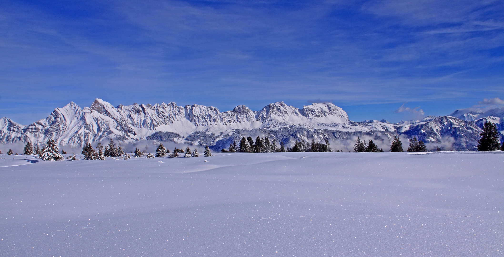 Winterpanorama Flumserberg