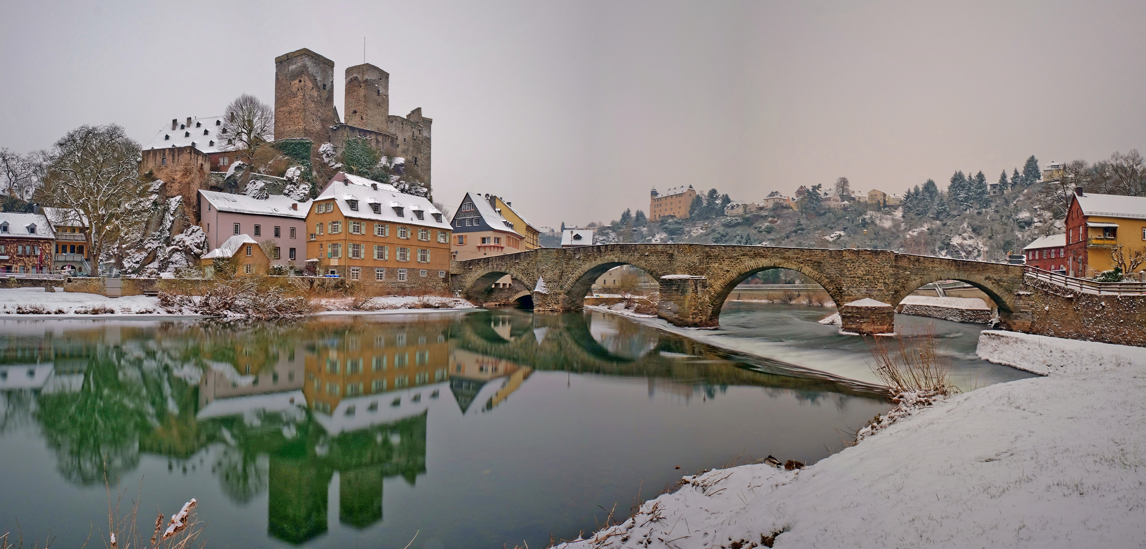 Winterpanorama Runkel a.d.Lahn