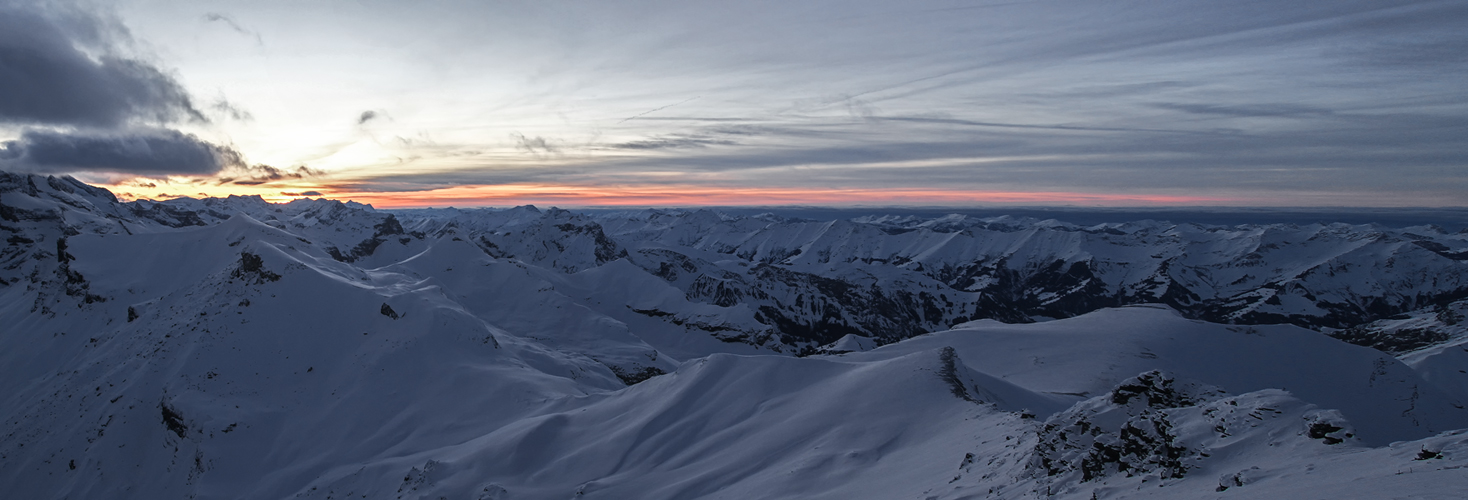 Winterpanorama vom Schilthorn