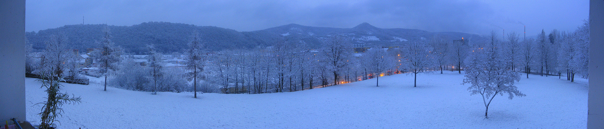 Winterpanoramablick frühmorgens gegen 8...