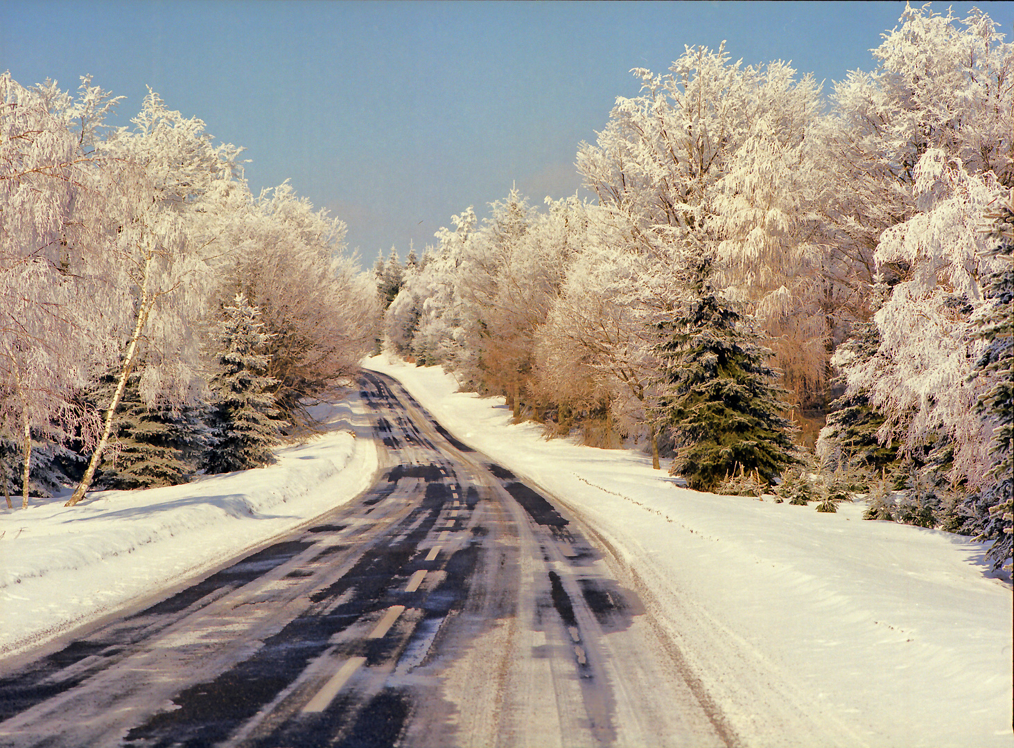 Winterschluß am Ende beginnt der Frühling