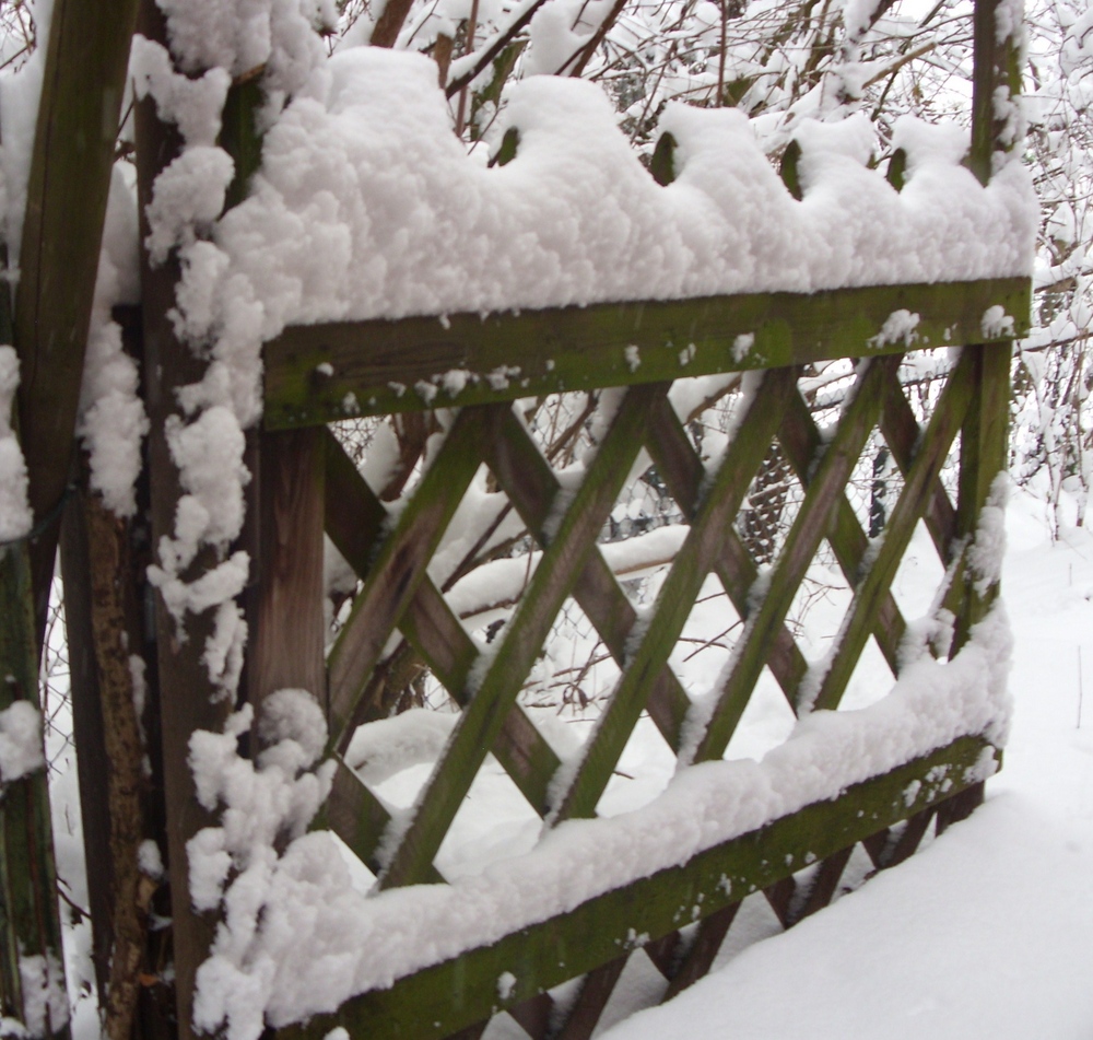 Winterschmuck auf dem Jägerzauntor