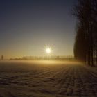 winterse zonsondergang