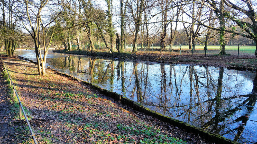 Wintersonne am Kanal