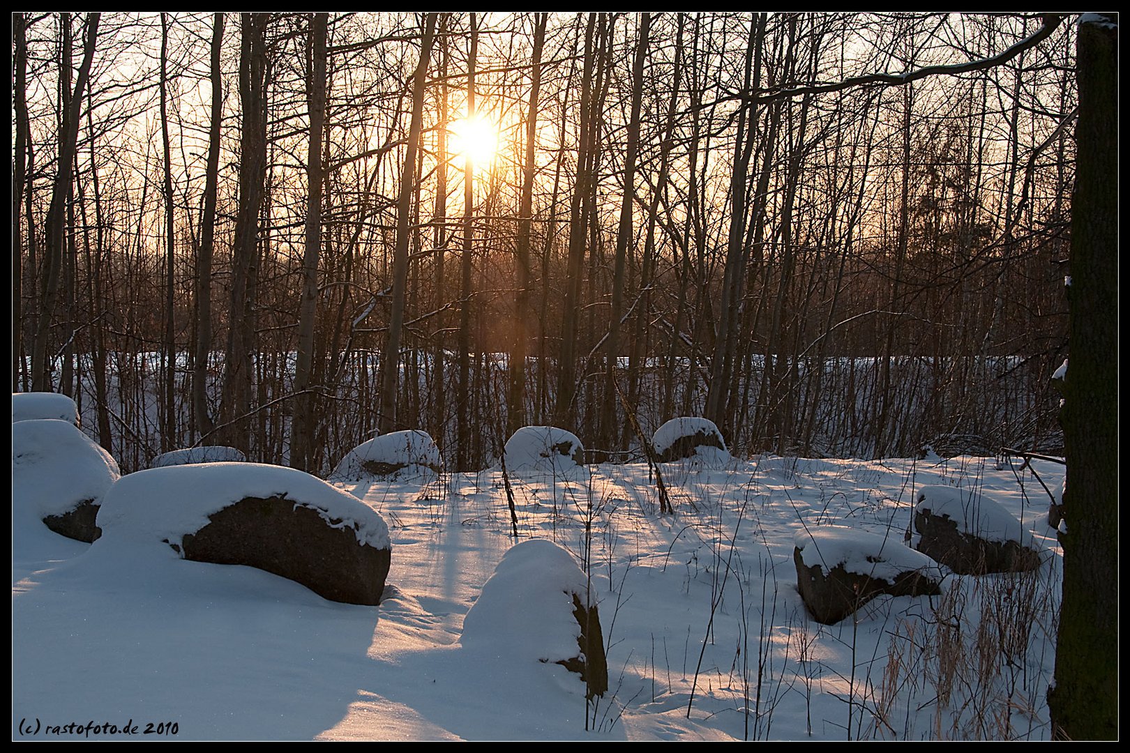 wintersonne am nachmittag