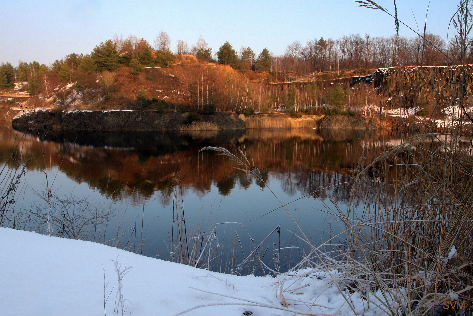 Wintersonne am Schafberg in Baruth/Sachsen