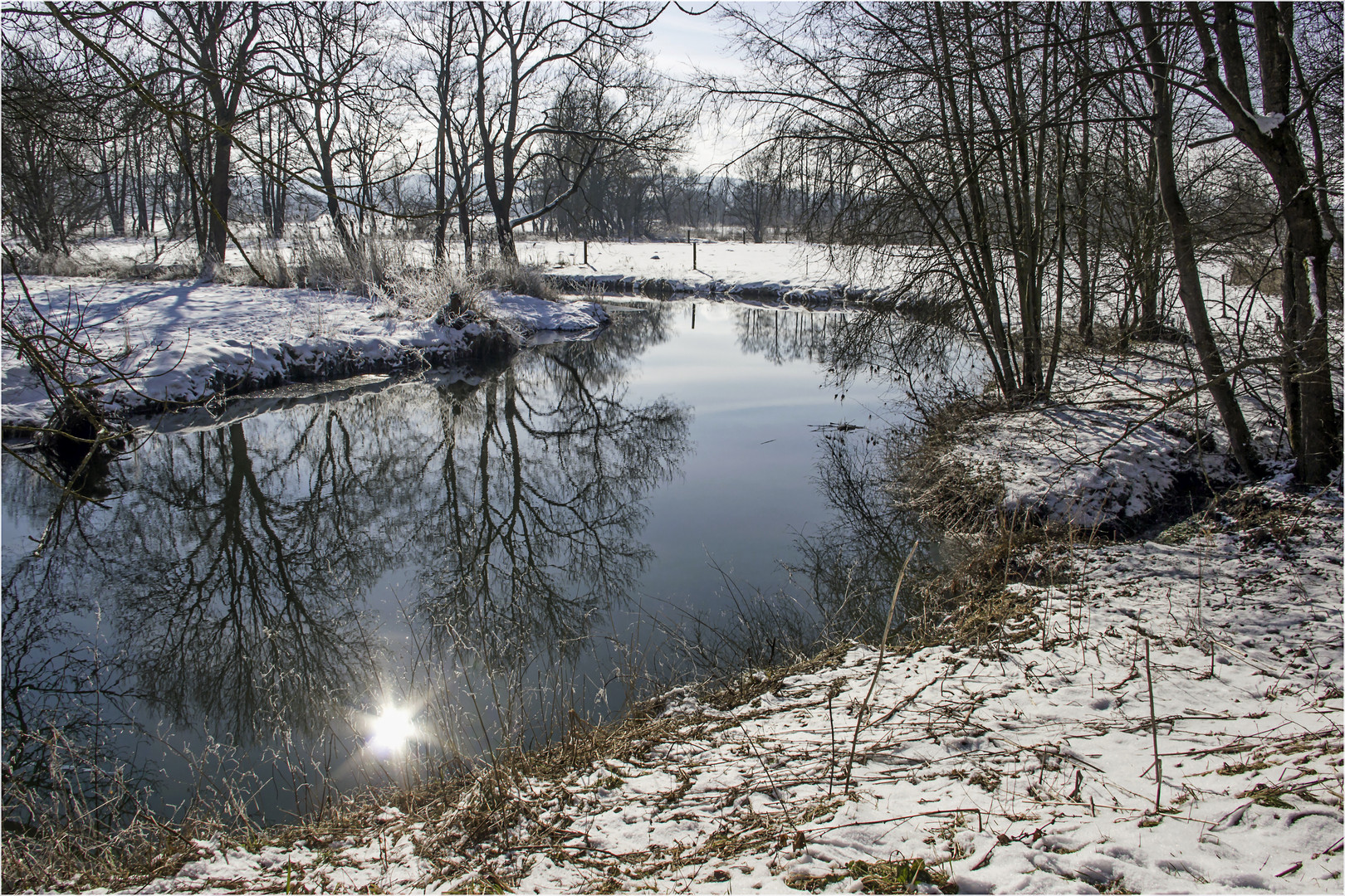 Wintersonne an der Isen