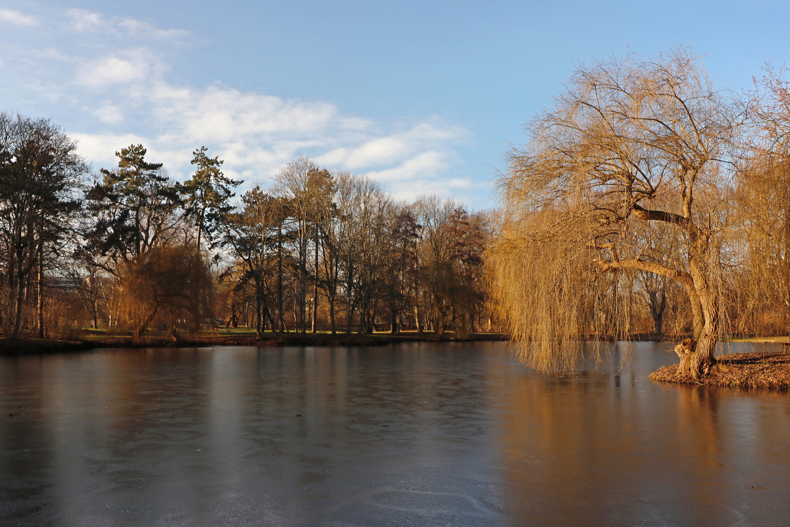 Wintersonne auf dem Eis