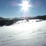 Wintersonne über dem Erzgebirgskamm bei Geising