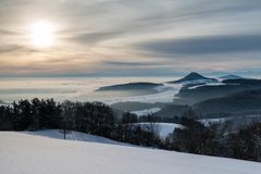 Wintersonne über dem Hegau