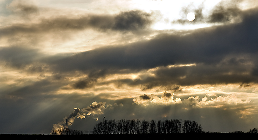 Wintersonne über Recklinghausen