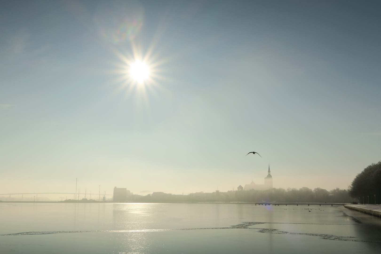 Wintersonne über Stralsund