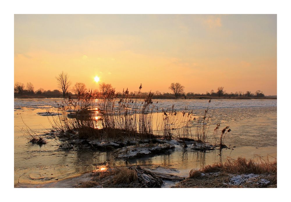 Wintersonne und Eis