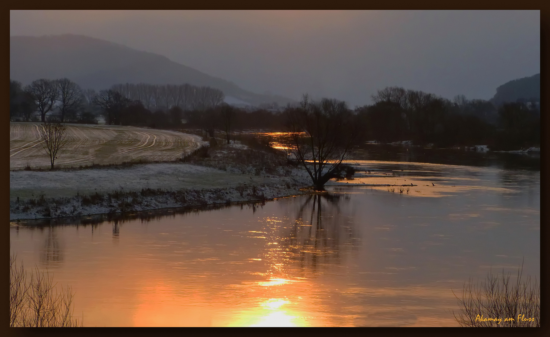 Wintersonne verzaubert Weser