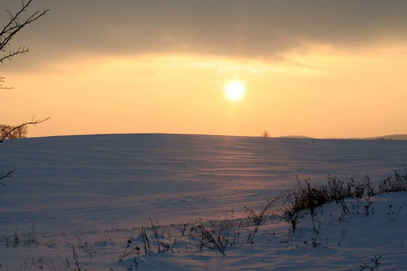 Wintersonnenuntergang