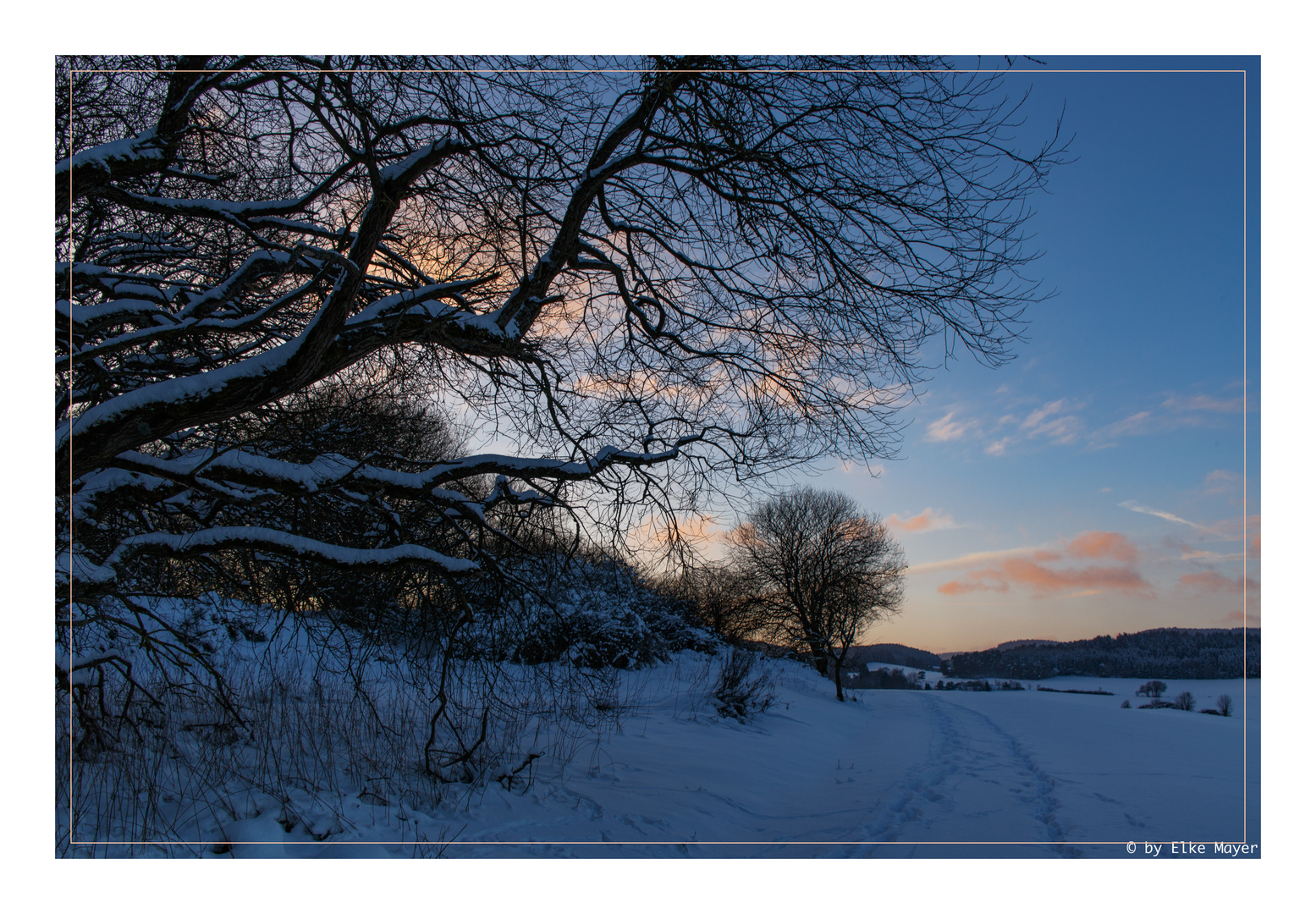 Wintersonnenuntergang