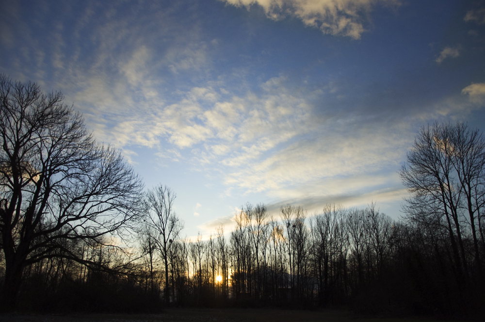 Wintersonnenuntergang