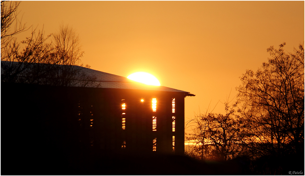 Wintersonnenuntergang