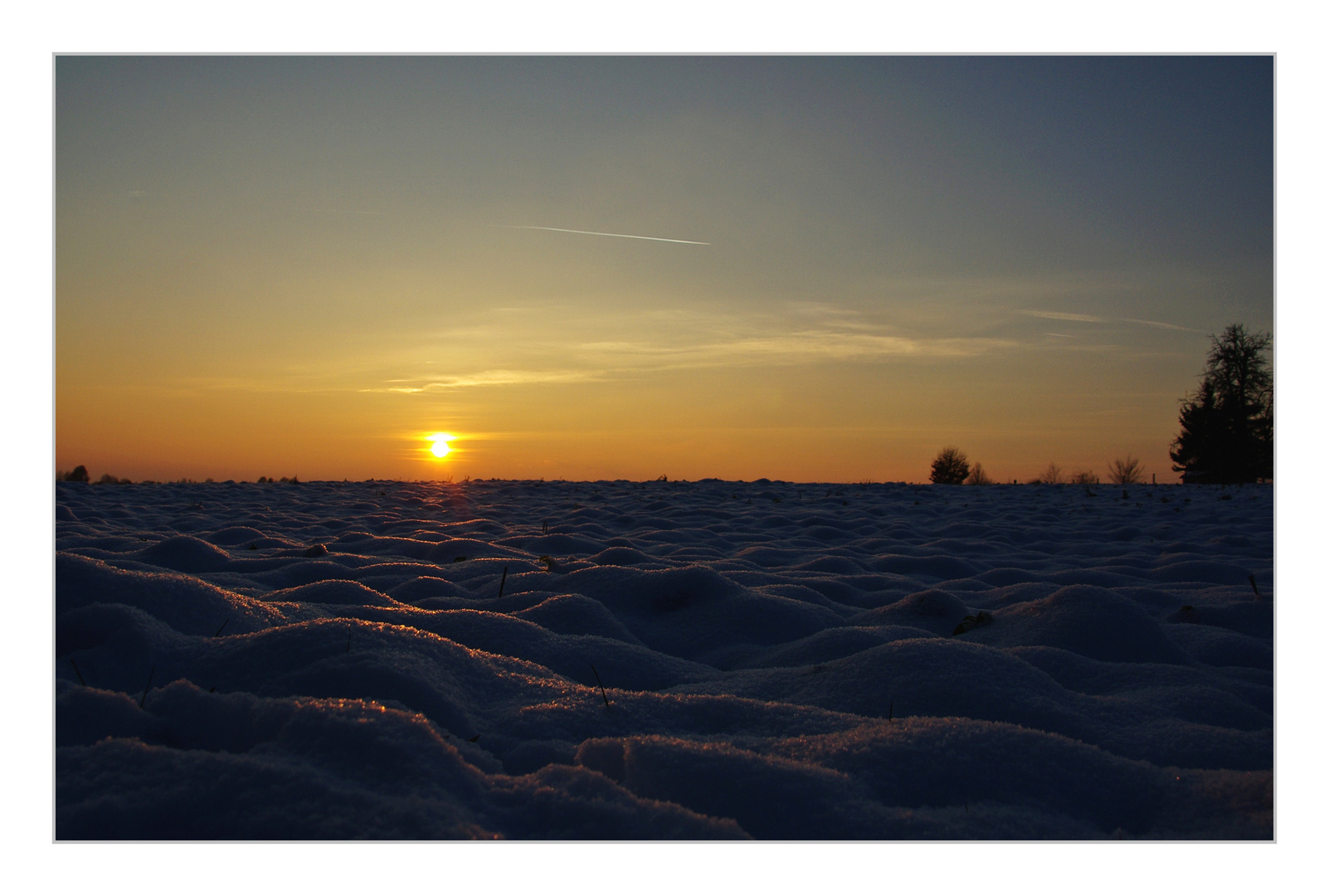 Wintersonnenuntergang