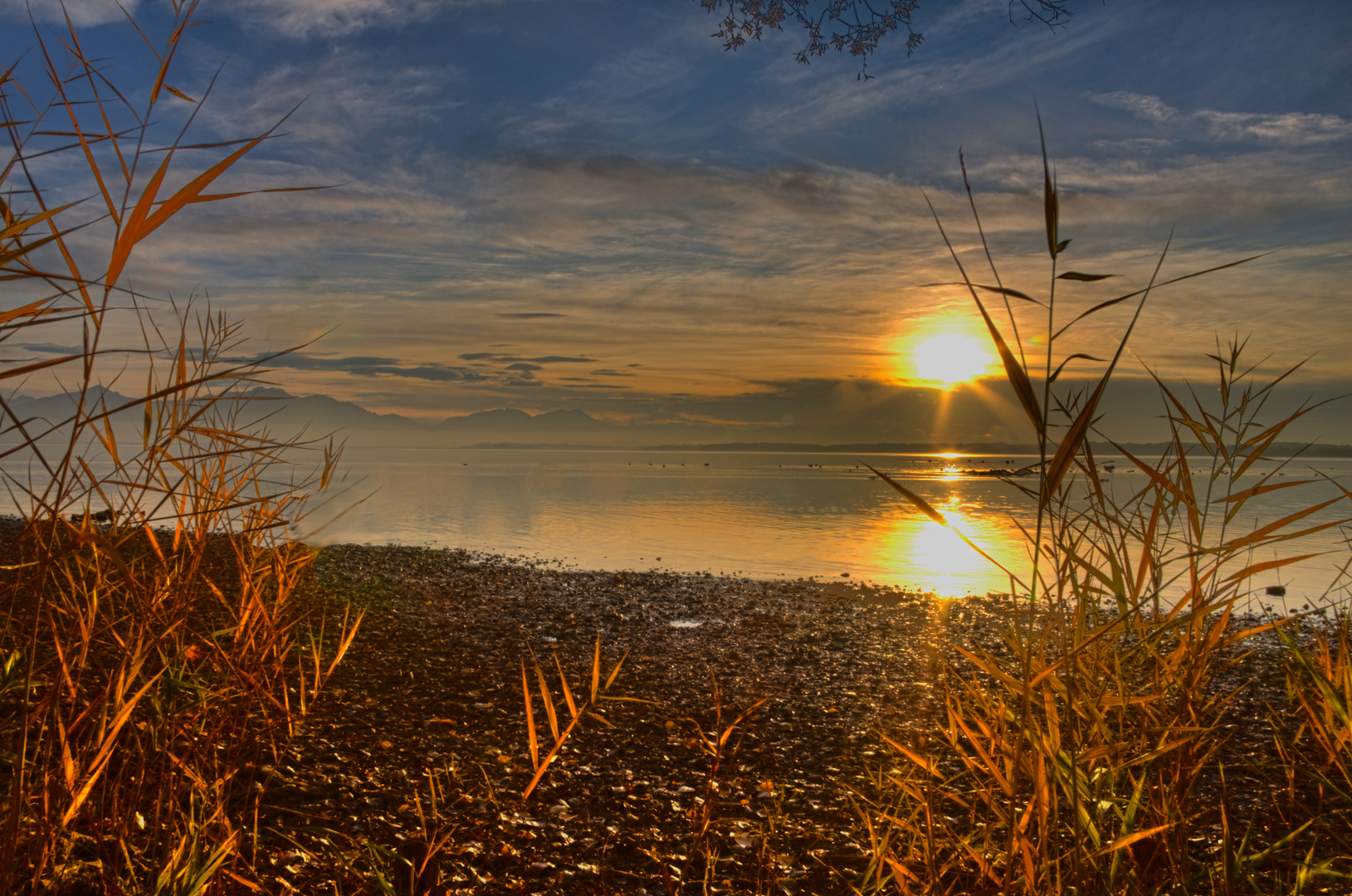 Wintersonnenuntergang