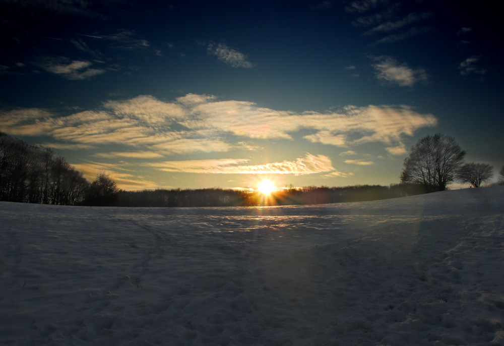 Wintersonnenuntergang