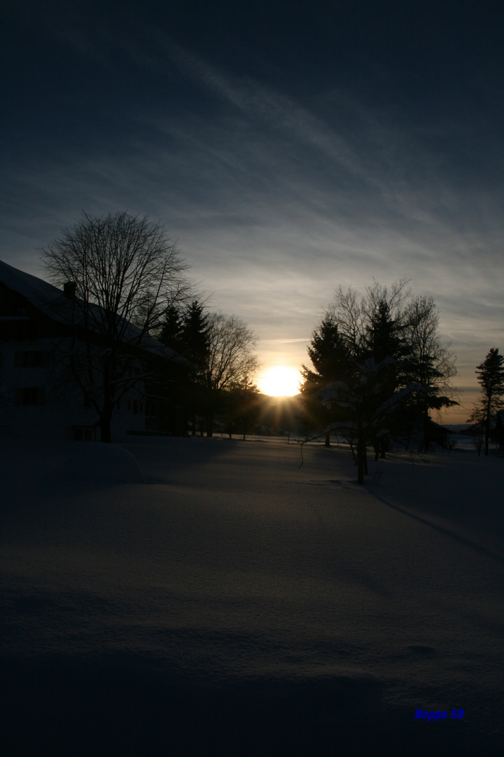 Wintersonnenuntergang