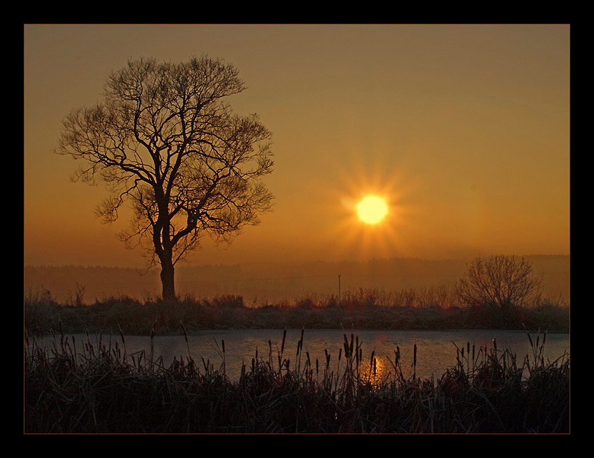 Wintersonnenuntergang