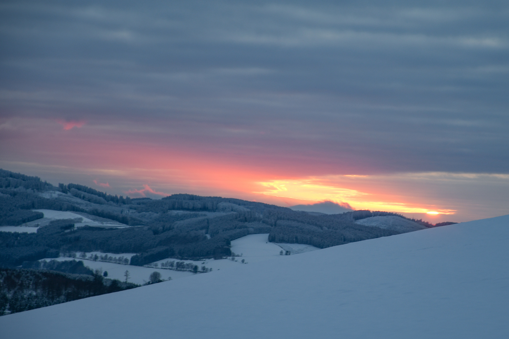 Wintersonnenuntergang