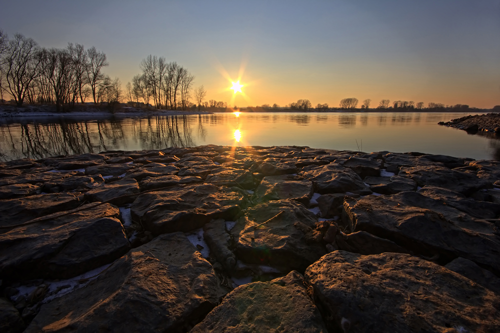 Wintersonnenuntergang