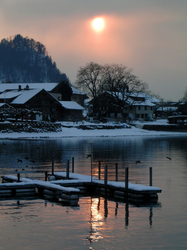 Wintersonnenuntergang