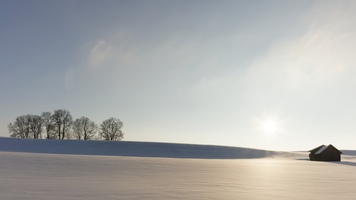 Wintersonnenuntergang