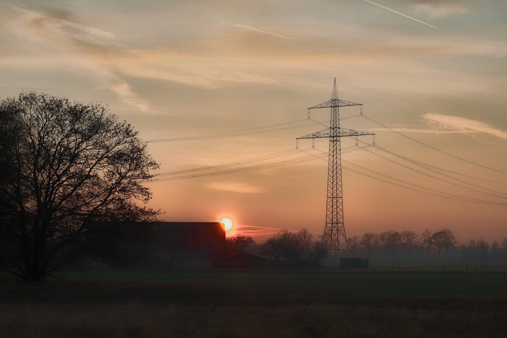 Wintersonnenuntergang