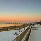 Wintersonnenuntergang an der Ostsee