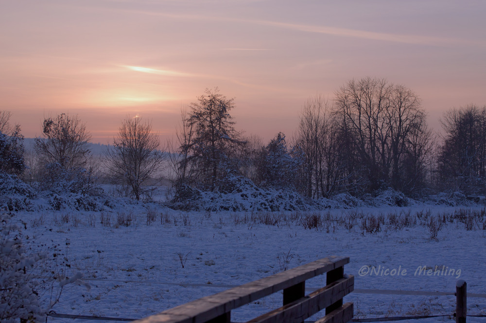 Wintersonnenuntergang