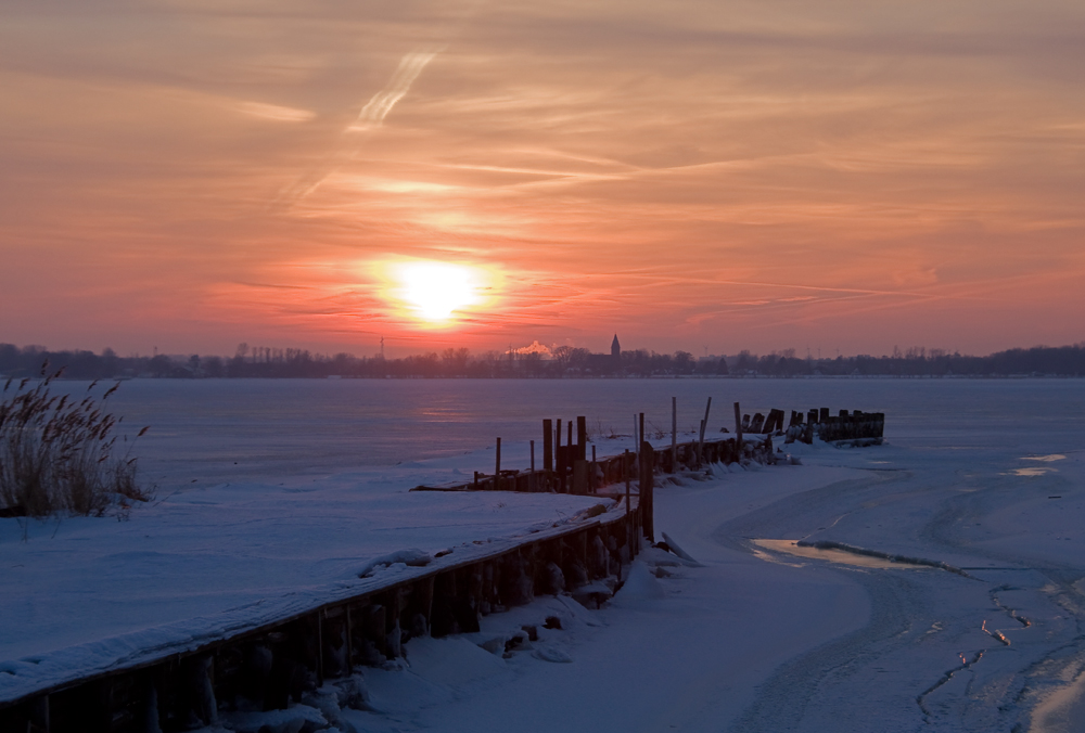 Wintersonnenuntergang