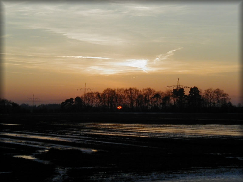 Wintersonnenuntergang