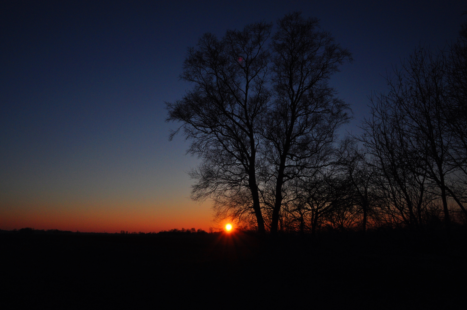 Wintersonnenuntergang im Assler Moor