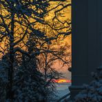 Wintersonnenuntergang im Vogtland