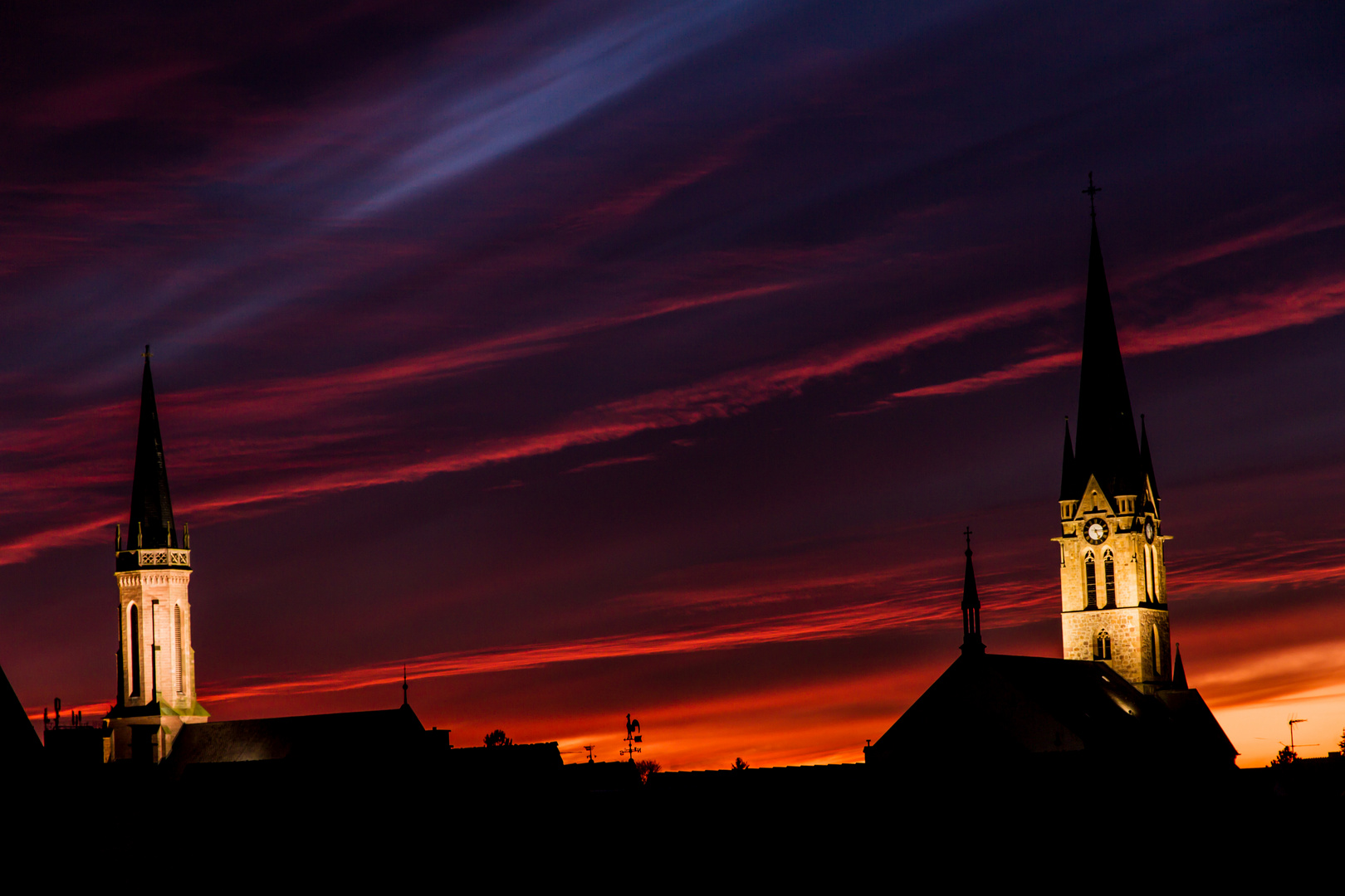 Wintersonnenuntergang in Bellheim