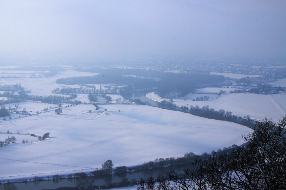 Winterspaziergang teilweise mit Ausblick