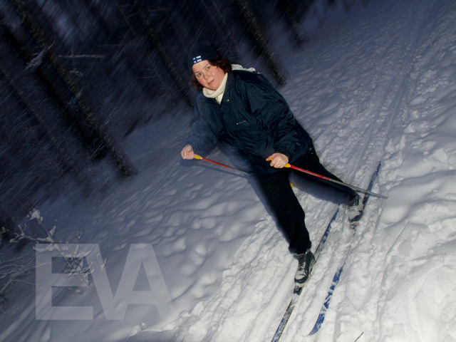 Wintersport in Russland - die Loipe vor der Haustür
