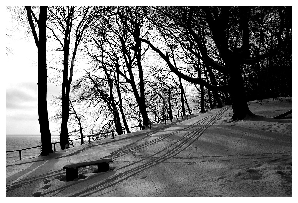 Wintersport mit Blick zur Ostsee