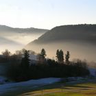 Winterstimmung am Abend im Münstertal - Südschwarzwald.