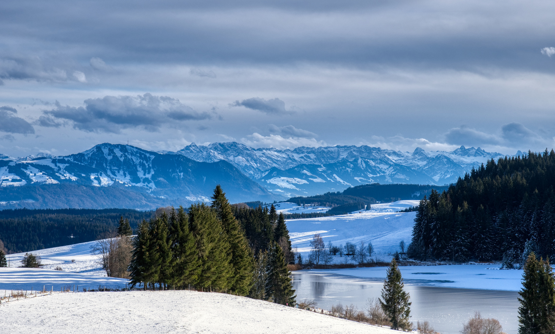 Winterstimmung am Eschacher Weiher